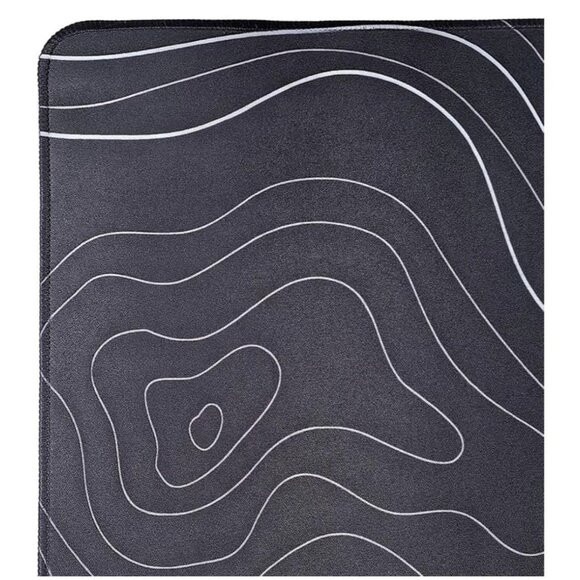 Gaming Mouse Pad Large 23.6 x 11.8in Topographic Keyboard Non Slip Desk Pad Blac - Picture 5 of 7